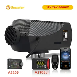 8KW 12V & 24V Dieselverwarmer Bluetooth-app en afstandsbediening met automatische hoogteverstelling Luchtverwarmer voor RV Trailer Camper Van