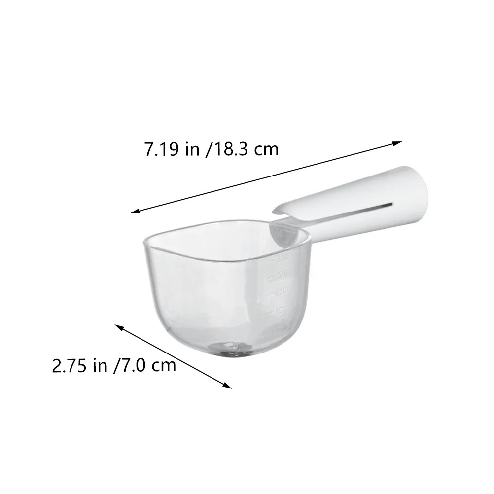 

Kitchen Measuring Cup for Rice Grains Water Powder Transparent Plastic with Precise Scale Easy Clean Non Stick Wide Mouth Design