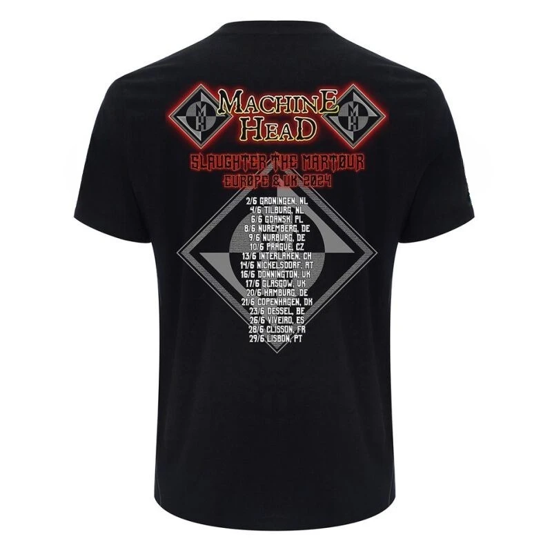 Machine Head Slaughter The Martour 2024 Europe Tour Print Cotton T-shirt Men Women Metal Band Unisex Tee