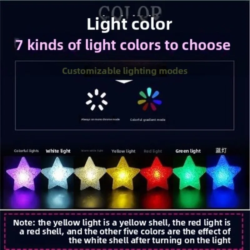 ‌ ไฟ LED รูปดาวแบบพกพาสำหรับงานคอนเสิร์ต ปาร์ตี้ แสงสว่างตกแต่งคริสตัล สร้างบรรยากาศงานแสดง งานแต่งงาน ร้องเพลง สำหรับผู้ชม