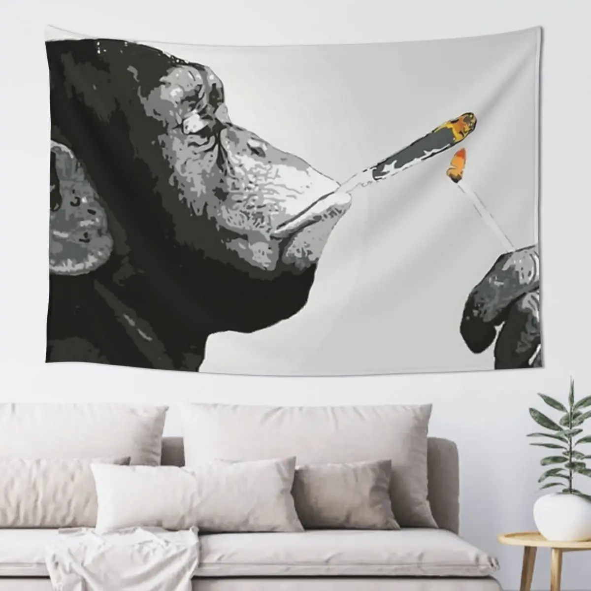 

Banksy Monkey Smoking Tapestry Room Decorations Japanese Room Decor Wallpaper Bedroom Tapestry