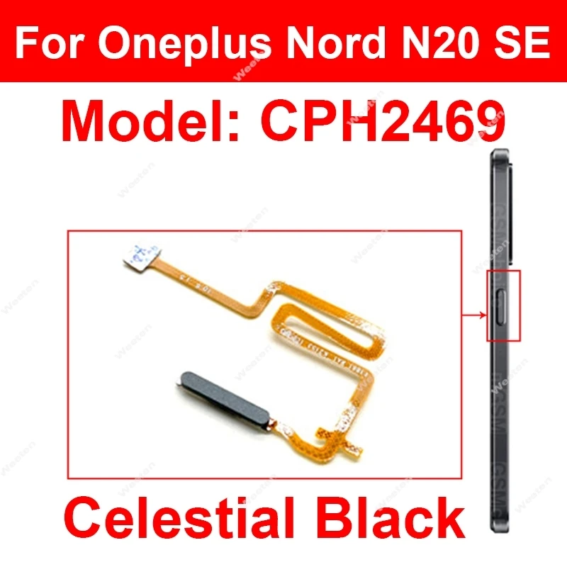 Fingerprint Sensor For Oneplus Nord N10 N20 SE N30 N100 N200 N300 CE 2 3 Lite CE3 Lite Touch Home Power Sensor Flex Ribbon Cable