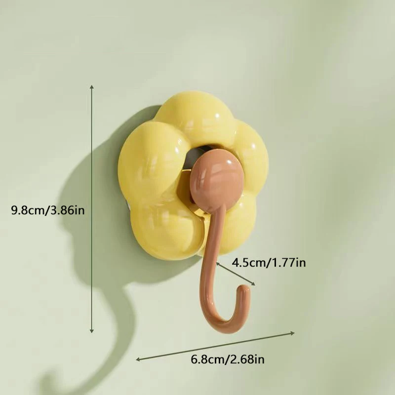 Rak dapur kamar mandi, cangkir hisap bunga multifungsi kait tanpa jejak dapat digunakan kembali untuk penyimpanan kuat