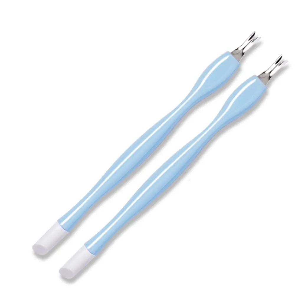 ที่ตัดหนังกำพร้าเล็บมือและเล็บเท้า 2 แบบ ทำจากสแตนเลส ใช้สำหรับตัดแต่งหนังกำพร้า ขจัดหนังกำพร้าที่ตายแล้ว ด้วยเจลยูวี