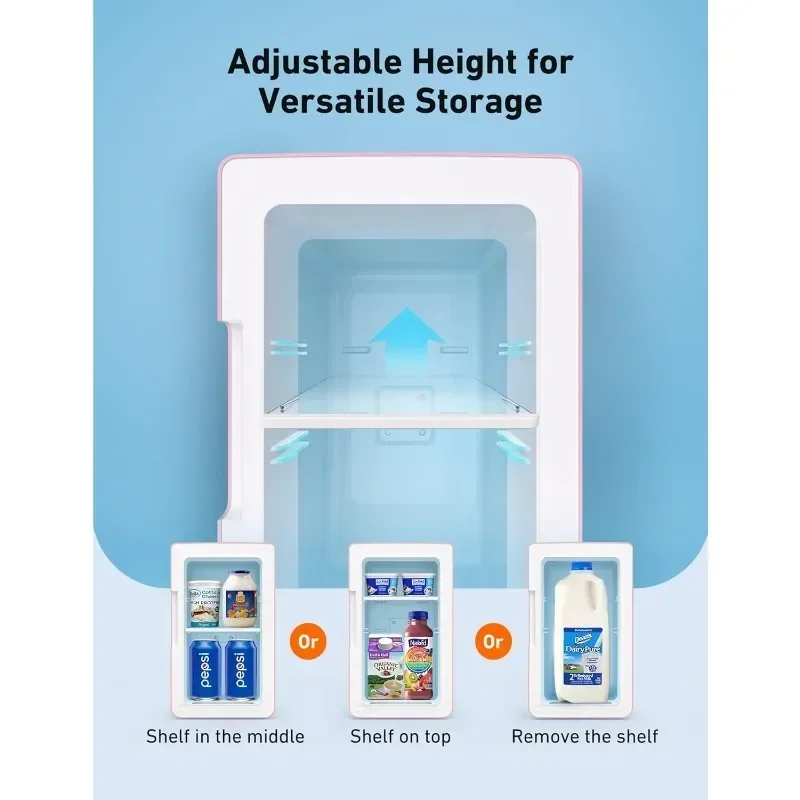 Mini Fridge Cans Makeup Skincare Fridge ortable Thermoelectric Cooler Tiny Fridge for Bedroom Beverage Cosmetics