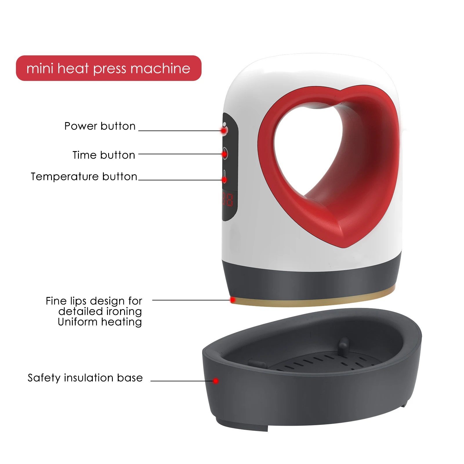 ZONESUN Small Printer Stamping Machines Mini Easy Portable Heat Press Machine Digital Transfer for T-shirts Shoes Transfer Iron
