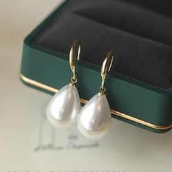 Exquisite Water-drop Pearl Earrings for Women Elegant Vintage Hook Earrings Wedding Party Bridesmaid Jewelry boucle d’oreille