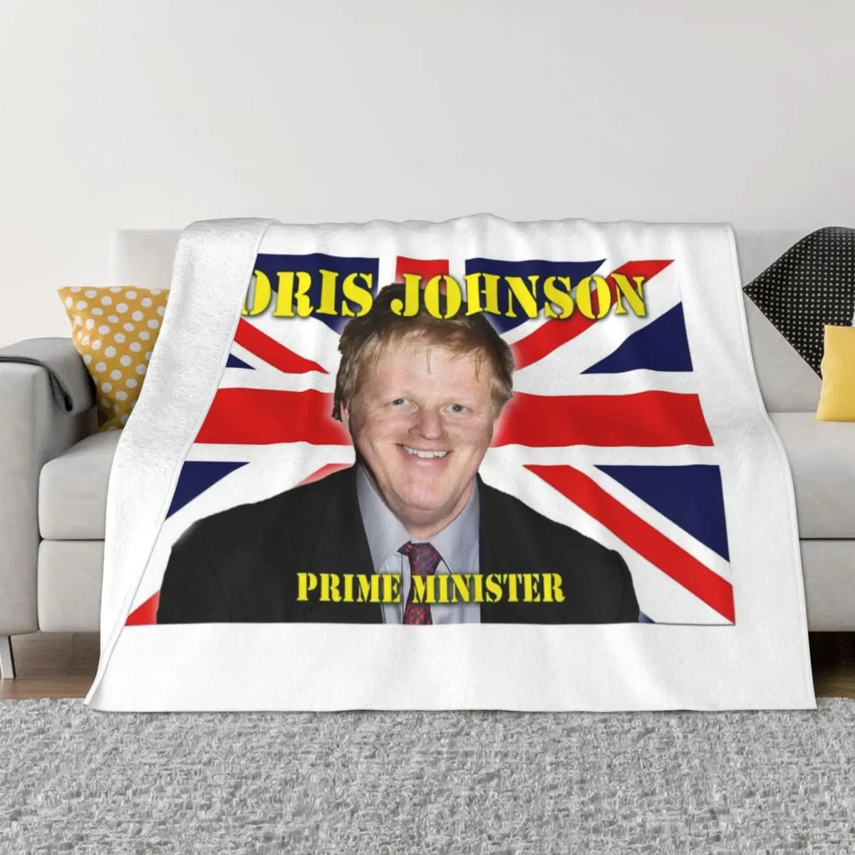 

Boris Johnson Prime Minister Throw Blanket Thin Blankets Blankets for babies anime Dorm Room Essentials