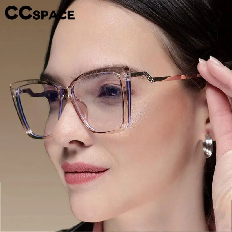 

B57296 Brand Design Anti Blue Light Reading Glasses Tr90 Vintage Square Frame Spring Hinge Presbyopic Dioptric +50 +100 +300