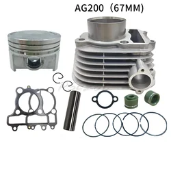 Motorcycle Cylinder Sleeve Suitable for vehicle AG200 ZS200 LY200 TW200 Cylinder Diameter 67mm 200cc