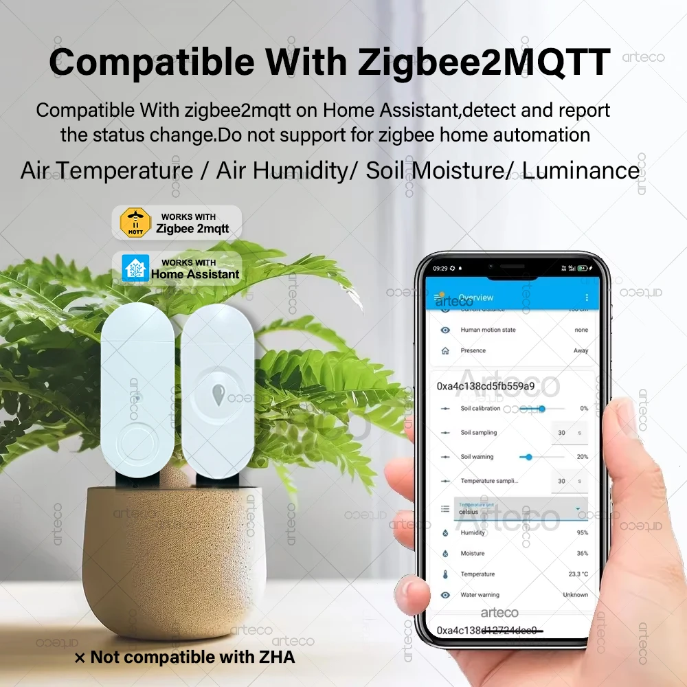 Zigbee датчик влажности почвы, температура, влажность, определение яркости, умный тестер почвы, датчик влажности для приложения Tuya Zigbee2MQTT