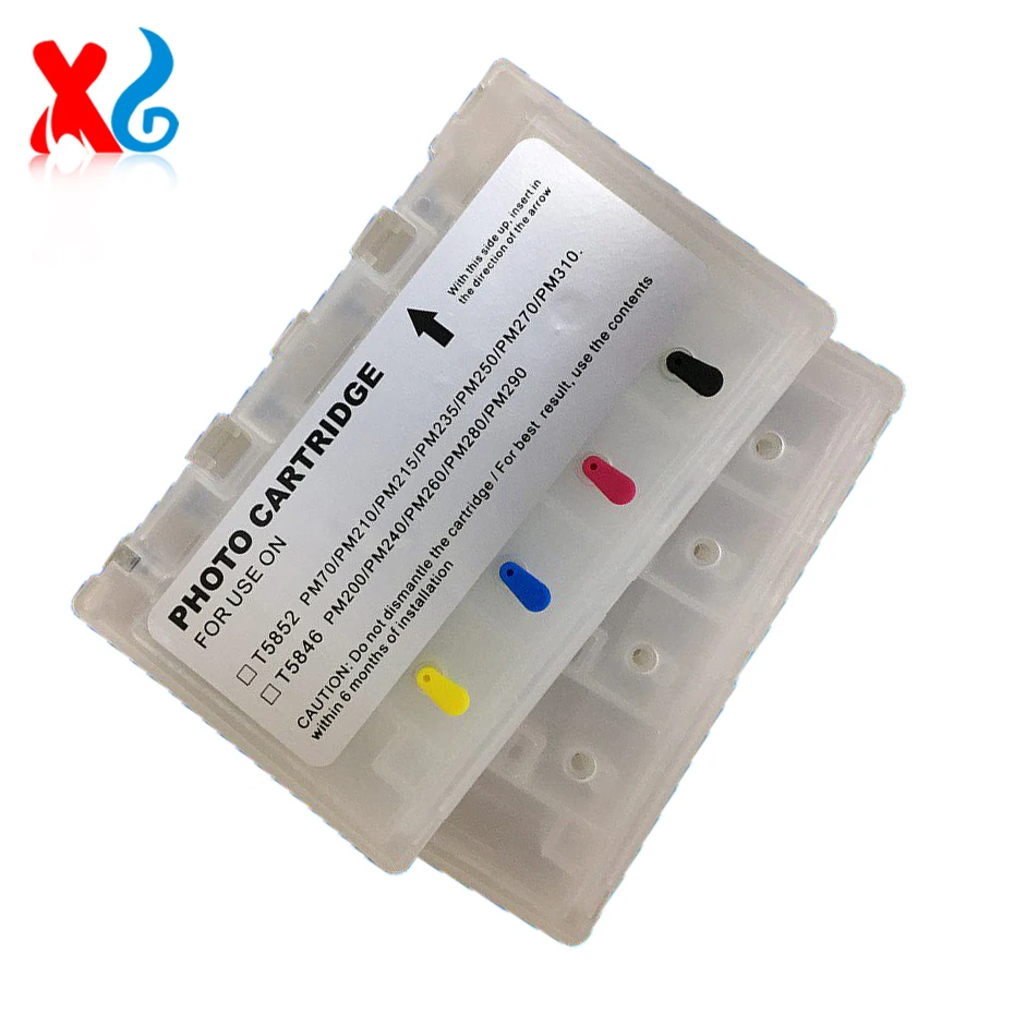 

Сменный картридж T5852 T5846 с чипом сброса для Epson PM70 PM210 PM215 PM250 PM200 PM240 PM260 PM280 PM290 PM215 PM225