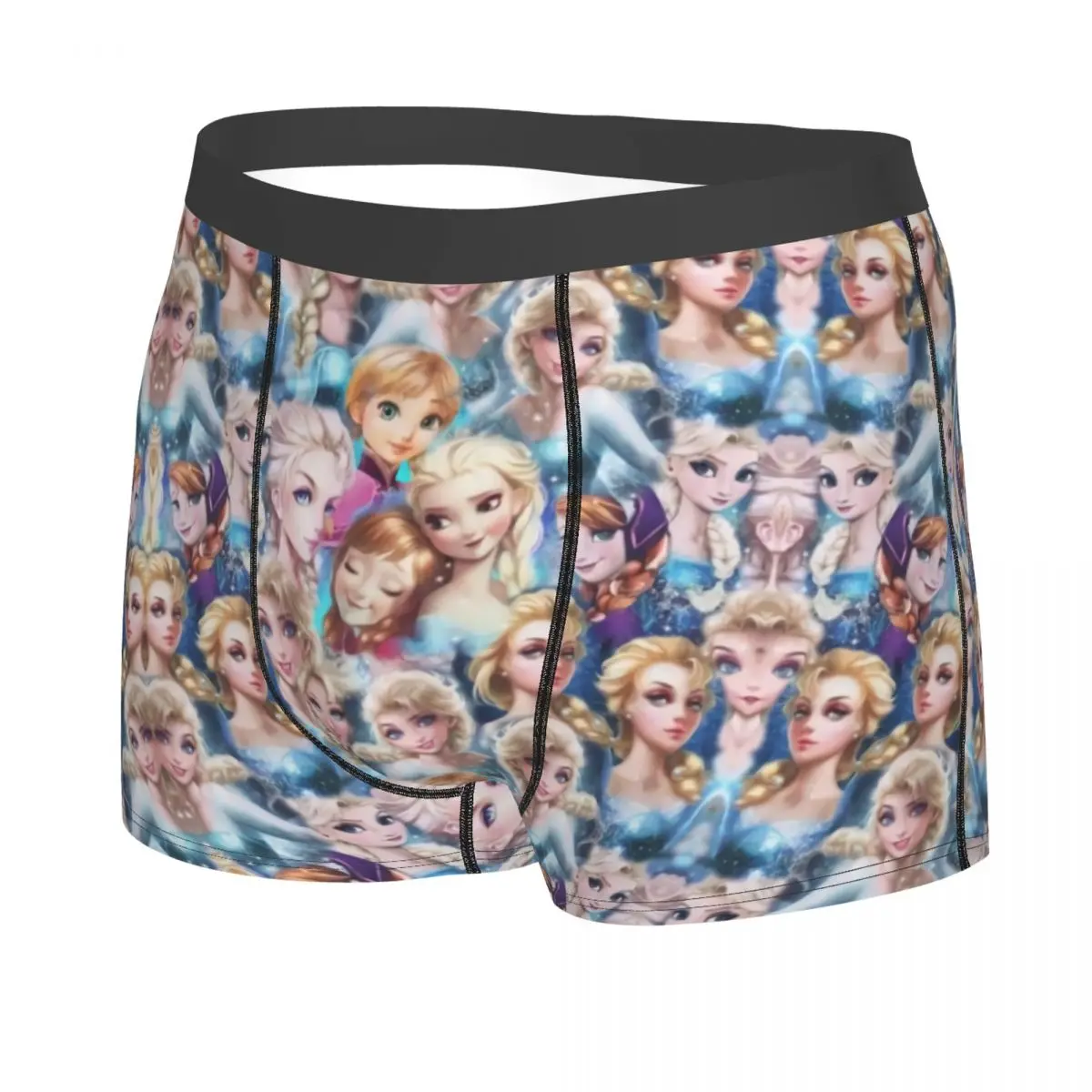 Custom Funny Frozen Boxers Shorts Panties Male Underpants Comfortable Elsa Anna Pattern Briefs Underwear