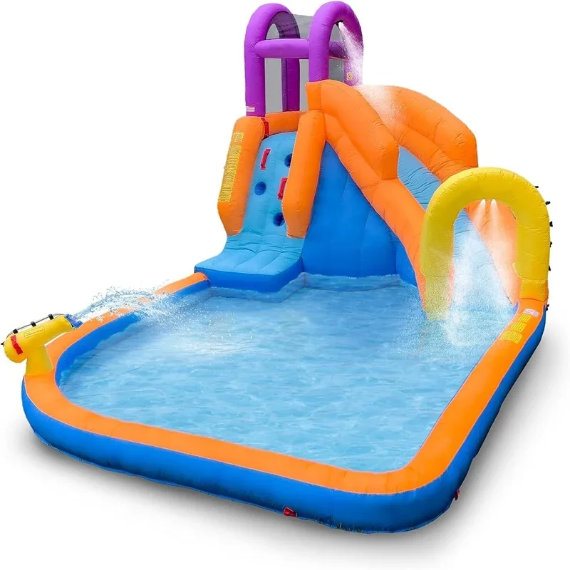 

Inflatable Water Slide with Pool Amusement Park Inflatable Pool Inflatable Bouncer Castle for Kids