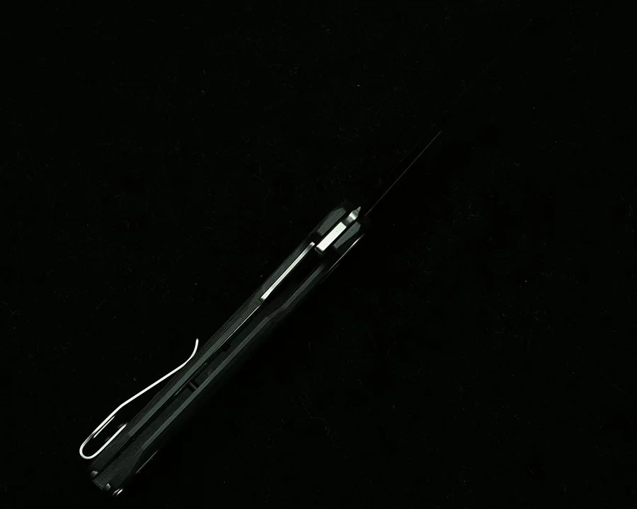 0990/0990CF #   Cuchillo plegable Mark 20CV, hoja de acero + mango de fibra de carbono Real, herramientas EDC de supervivencia para acampar al aire libre, caza, cocina