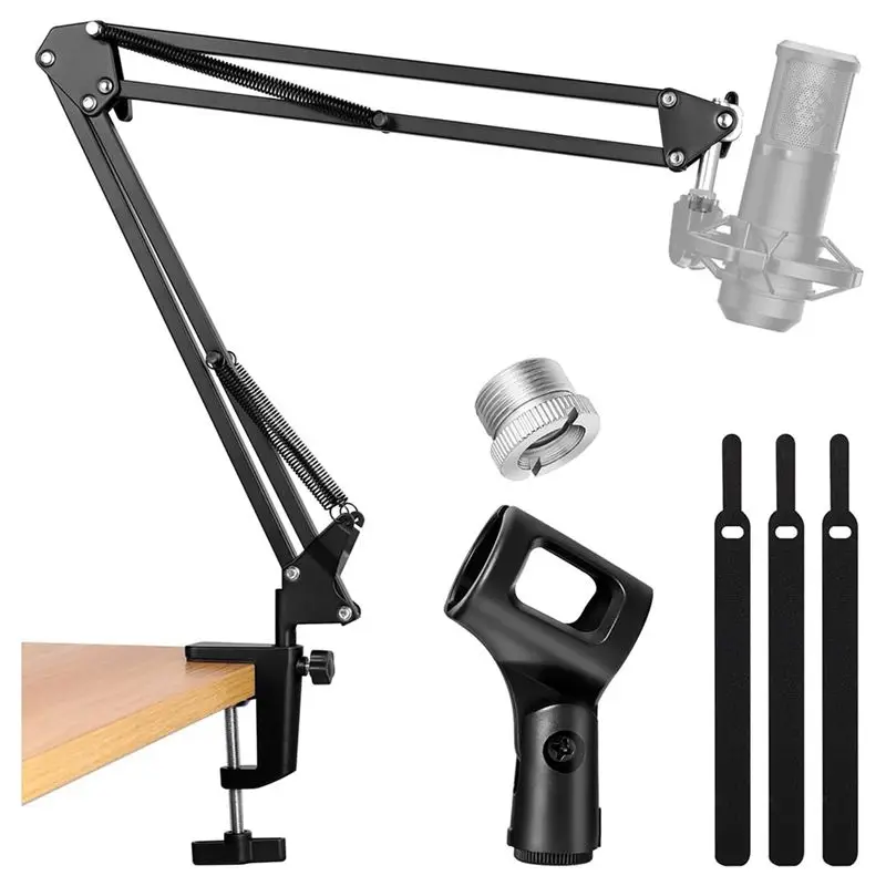 Microphone A17F, support de microphone de bureau, bras de suspension réglable pour l'enregistrement de podcasts et de jeux