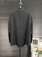 DEAT Fashion Pin Decoration Blazer Women's Lapel Loose Single Button Suit Jacket Autumn Spring New 7A2625 3
