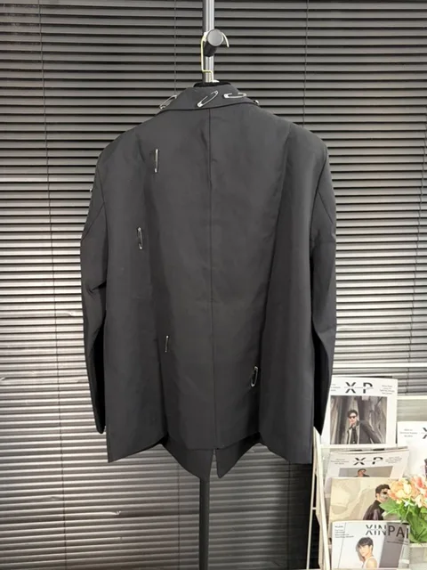 DEAT Fashion Pin Decoration Blazer Women's Lapel Loose Single Button Suit Jacket Autumn Spring New 7A2625 3 Deat Fashion Pin Decoration Blazer Women's Lapel Loose Single Button Suit Jacket Autumn – view 3
