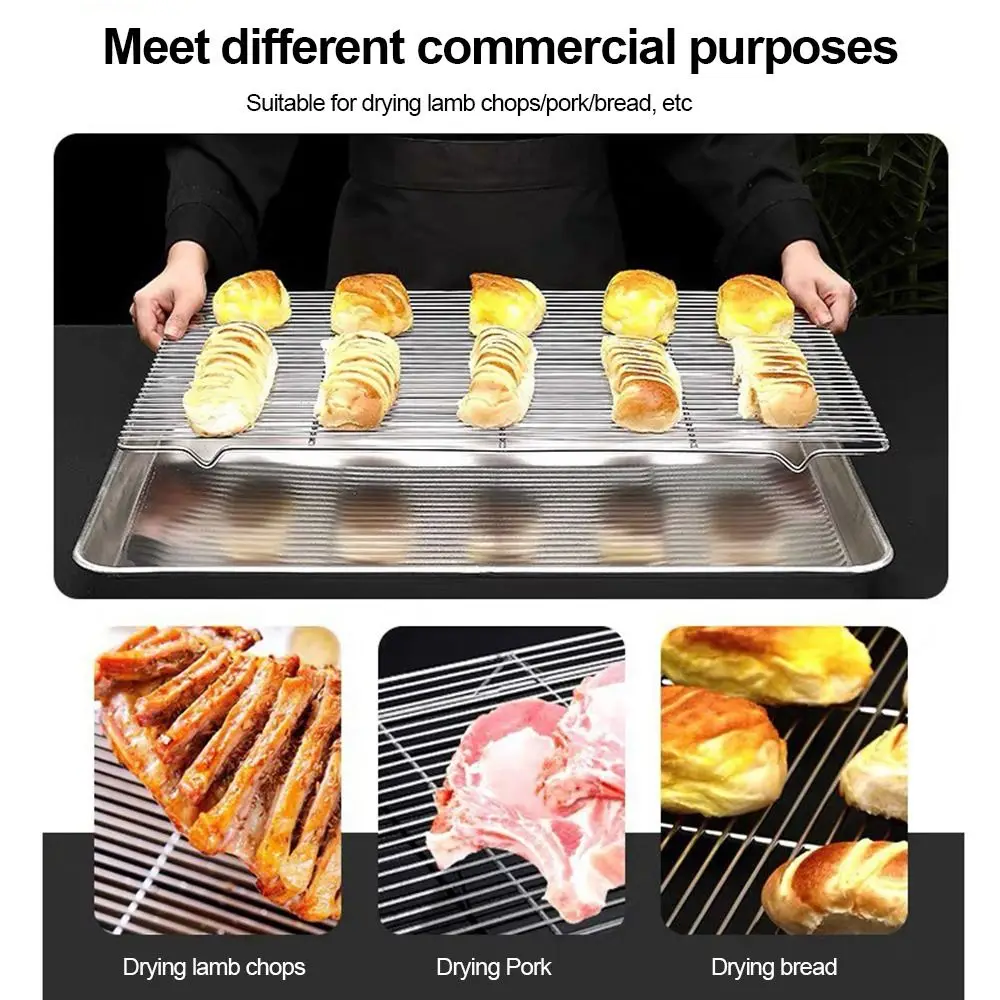 New Stainless Steel Cooling Rack Non-stick Silver BBQ Tray Grill Plate
