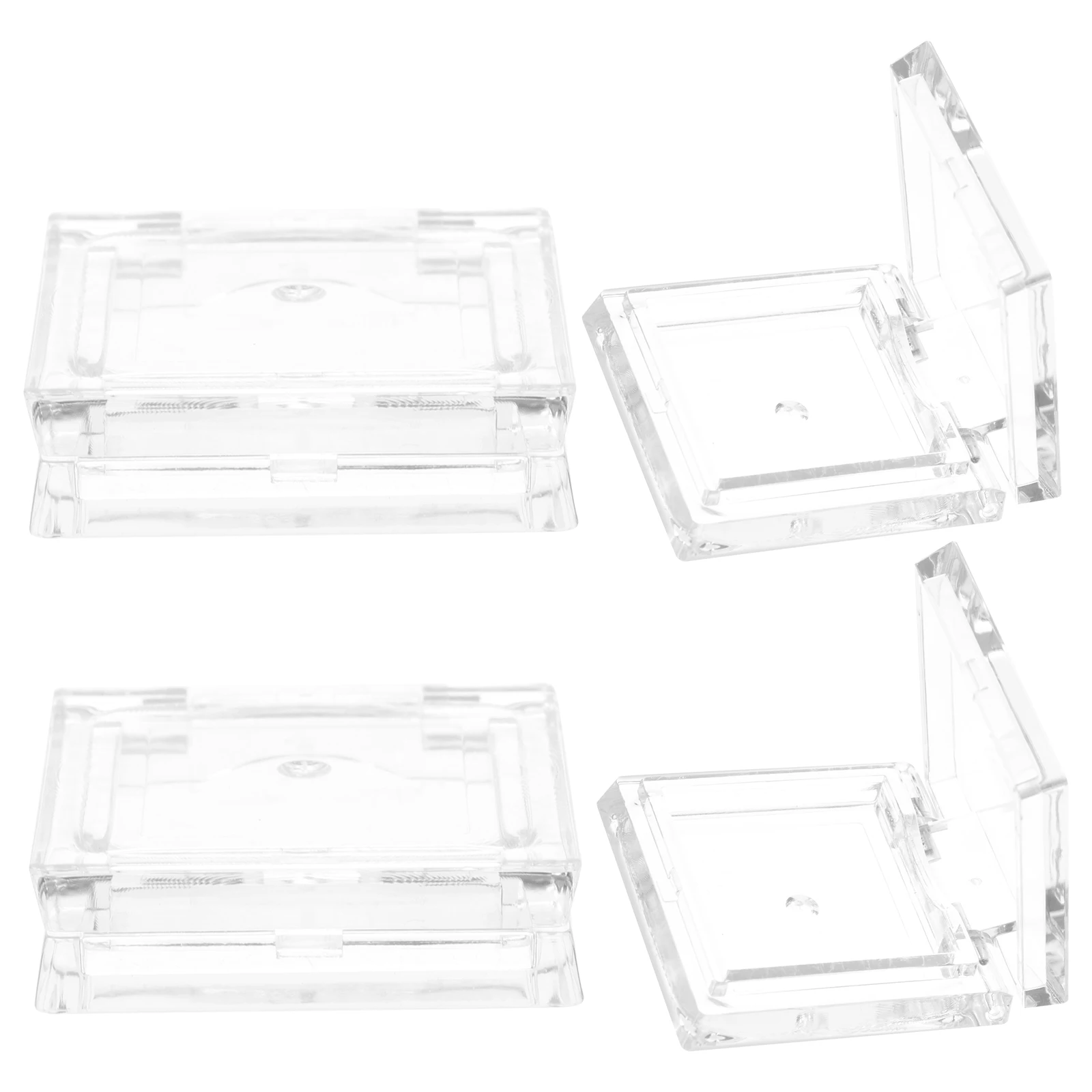 

4pcs Empty Square Lip Balm Pan Mini Plastic Container Travel Eyeshadow Palette Makeup Lip Balm