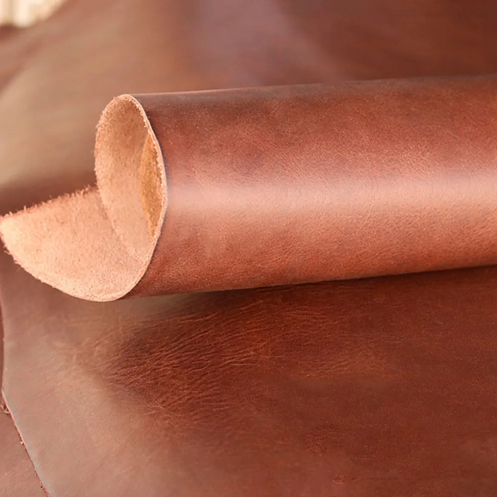 Oil Rich Vegetable Tanned Full Grain Genuine Soft Leather Craft Handcraft Material DIY Supply