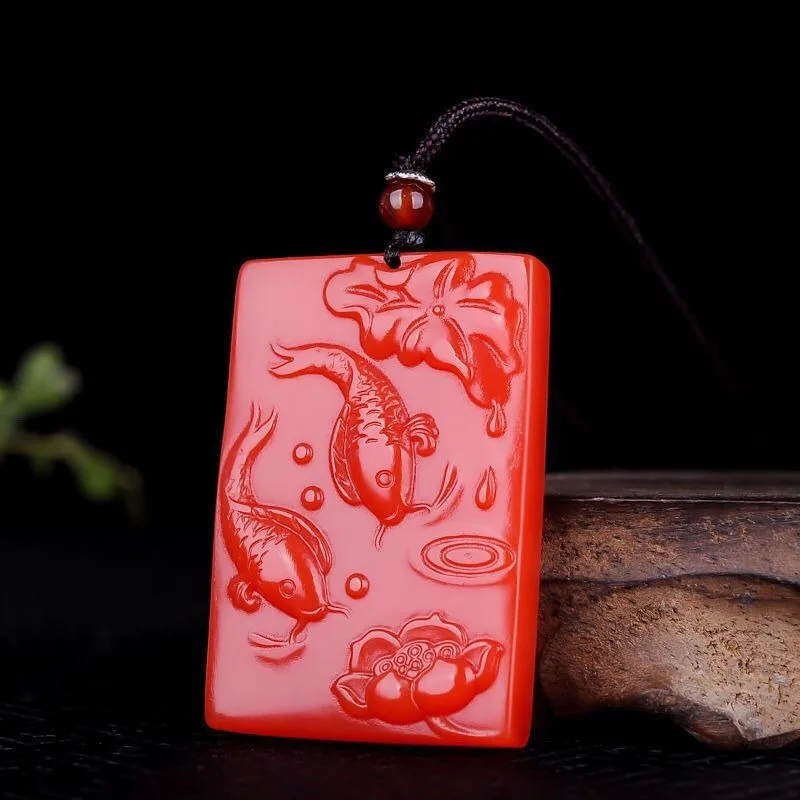 

Изысканное модное ожерелье с подвеской в виде лотоса и карпа, ювелирные изделия