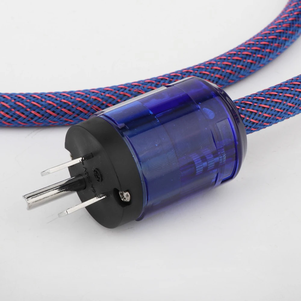 Cabo de alimentação ac de cobre hi-end, áudio hifi, eua/ue, cabo de alimentação de cobre puro com conector de tomada de alimentação P-037E/P-037