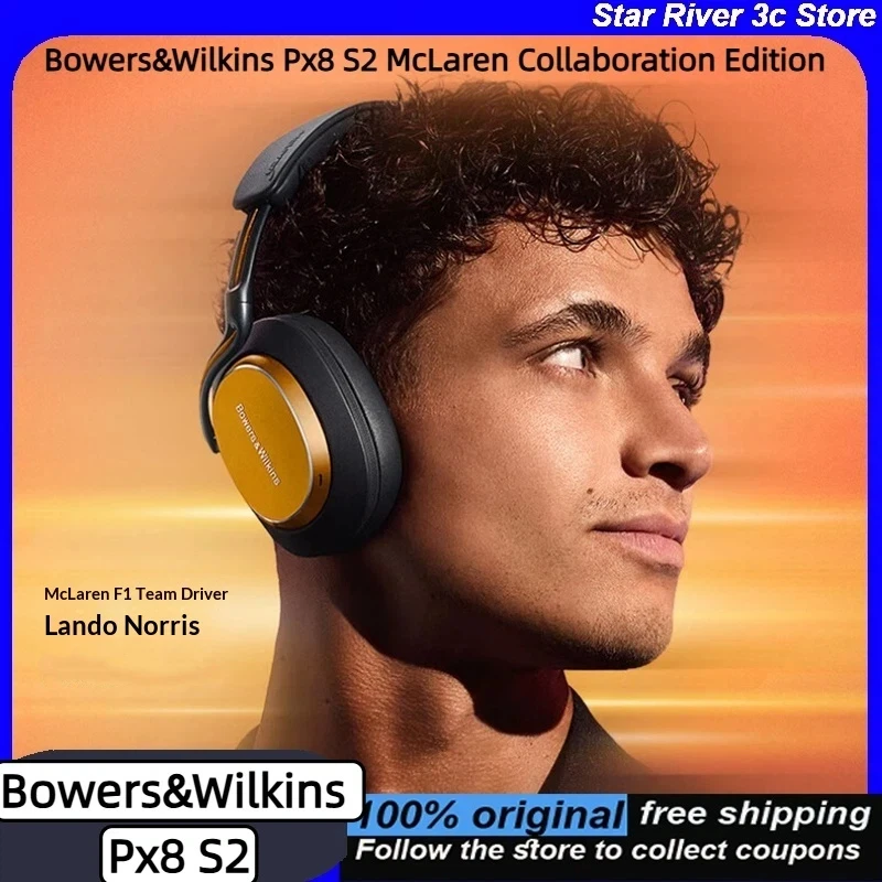 

Bowers&Wilkins Px8 S2 Wireless Bluetooth Headphones McLaren Collaboration Edition B&W HiFi BT 5.3 Low Latency LE Audio Earphones
