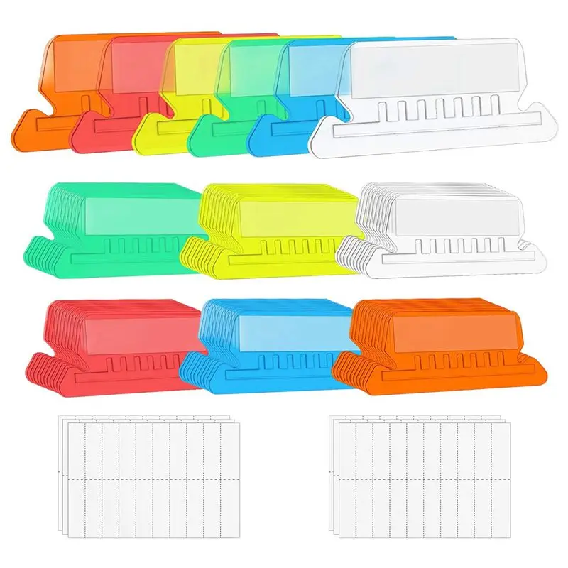 Delicate Texture-120 Pcs 2 Inch Hanging Folder Tabs And 240 Grids Inserts For Quick Identification Of Hanging Files Hanging File