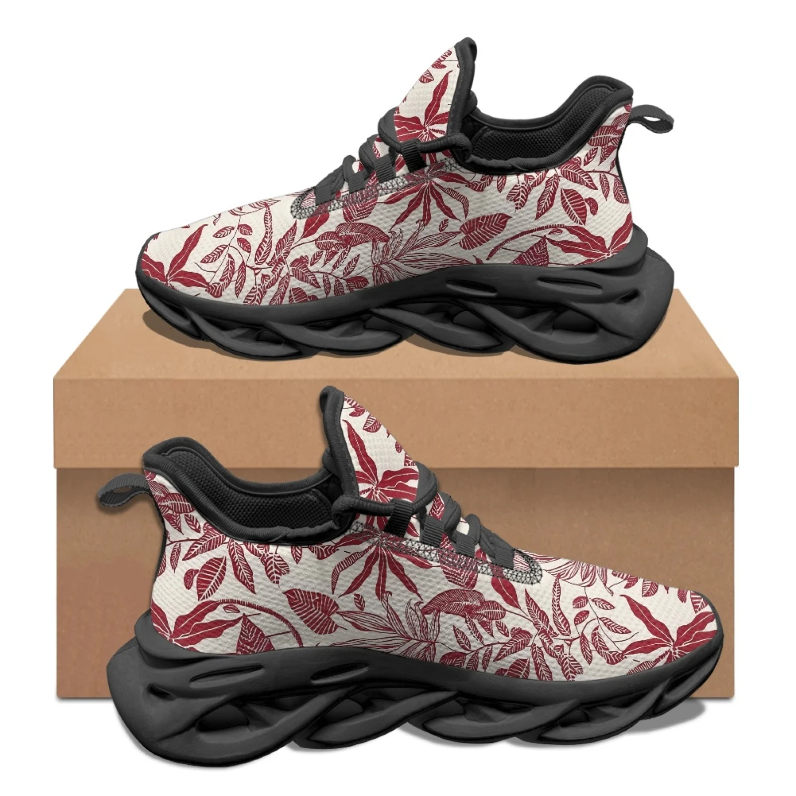 PENSTROLL Tropical Leaf Casual Blade Running Shoes Fashion Sneakers for Unisex Non Slip Outdoor Sneakers