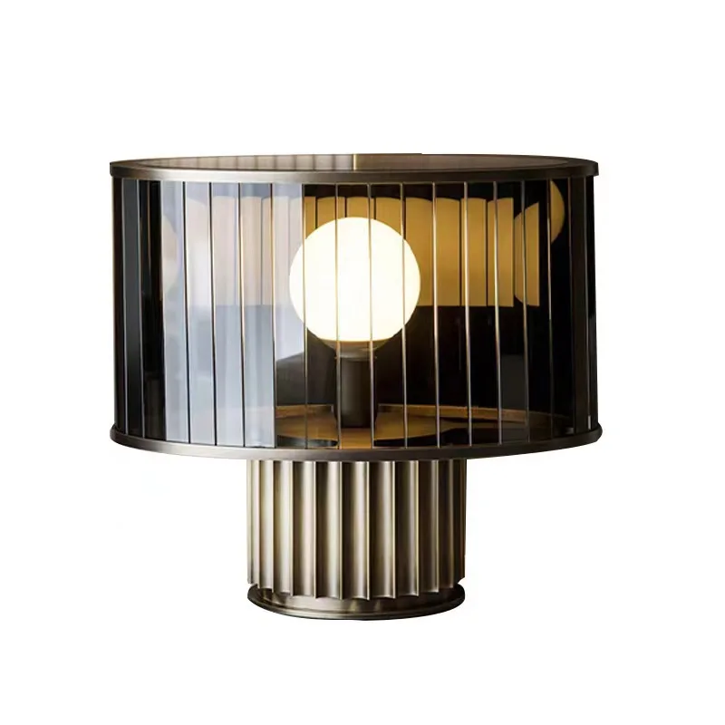 Simple bedroom bedside art glass light luxury model room hotel living room study creative desk lamp