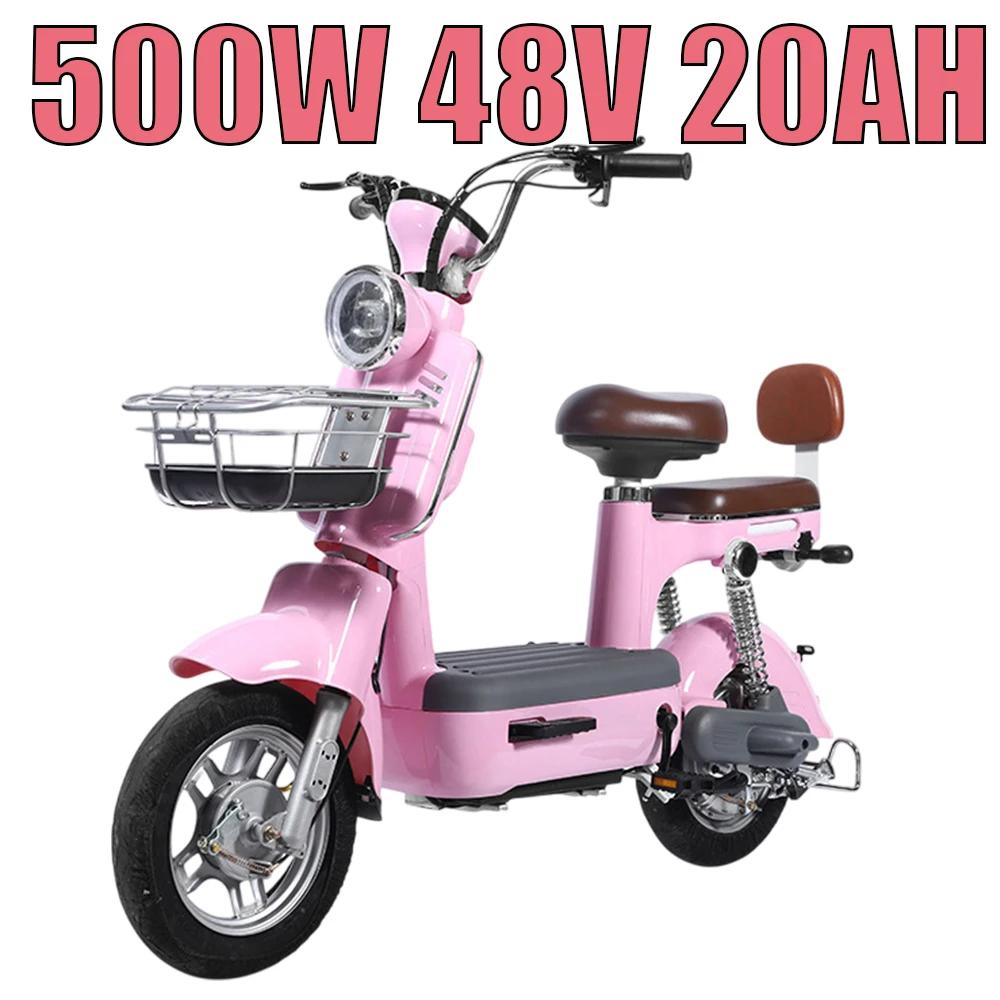 New Electric Motorcycle 500W48V20AH 2 wheel With Pedals Electric Scooter Moped Electric Scooter Popular Scooter City Commuting