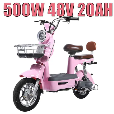 Ny elmotorcykel 500W48V20AH 2 hjul med pedaler Elscooter Moped Elscooter Populär scooter Stadspendling 6 best sales motorcykel elektrisk skoter - №3