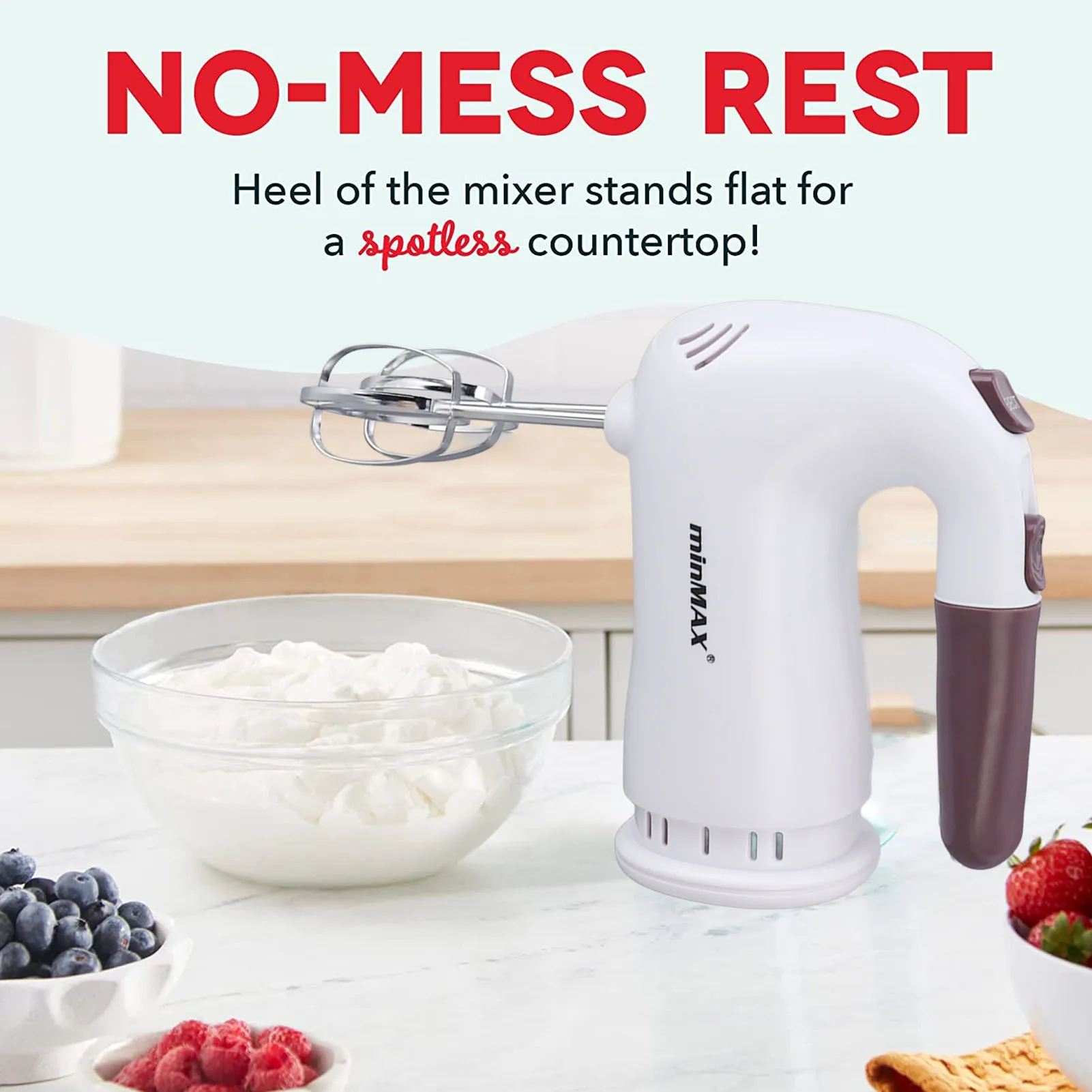 

500W Multifunctional Electric Food Blender 5 Speed Mixer Food Cake Baking Dough Mixer Handheld Mixer Egg Beater Automatic Cream