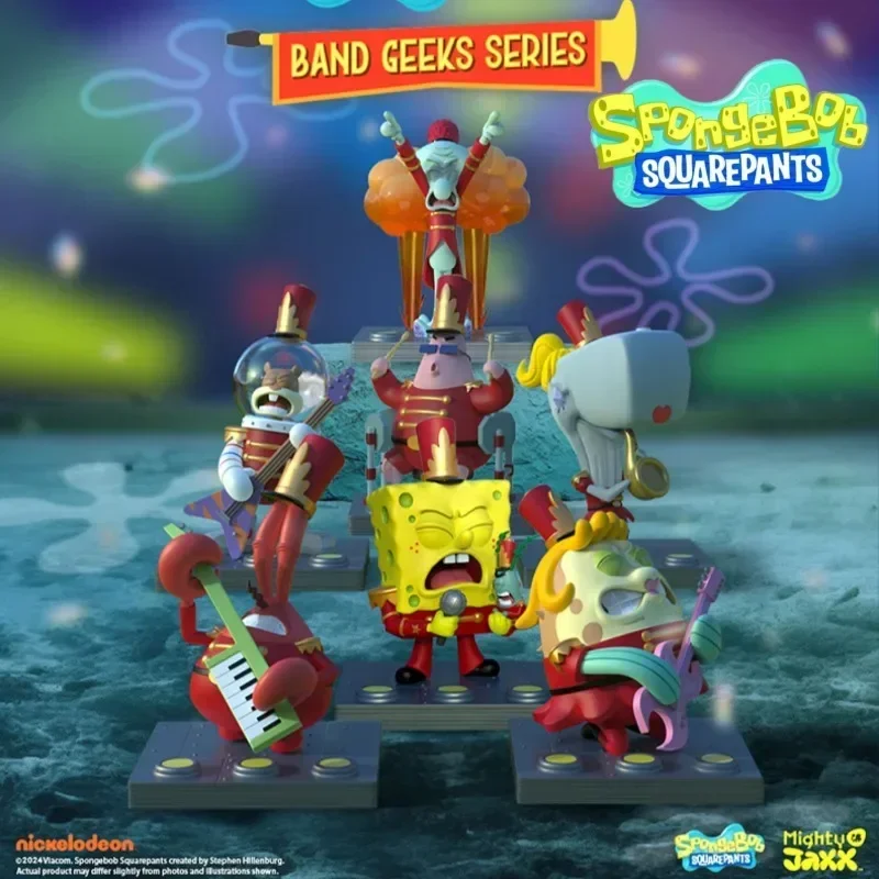 

Genuine SpongeBob SquarePants Band Night Mysterious Blind Box Trendy Toys Collectible Figures Surprise Box Holiday Gift