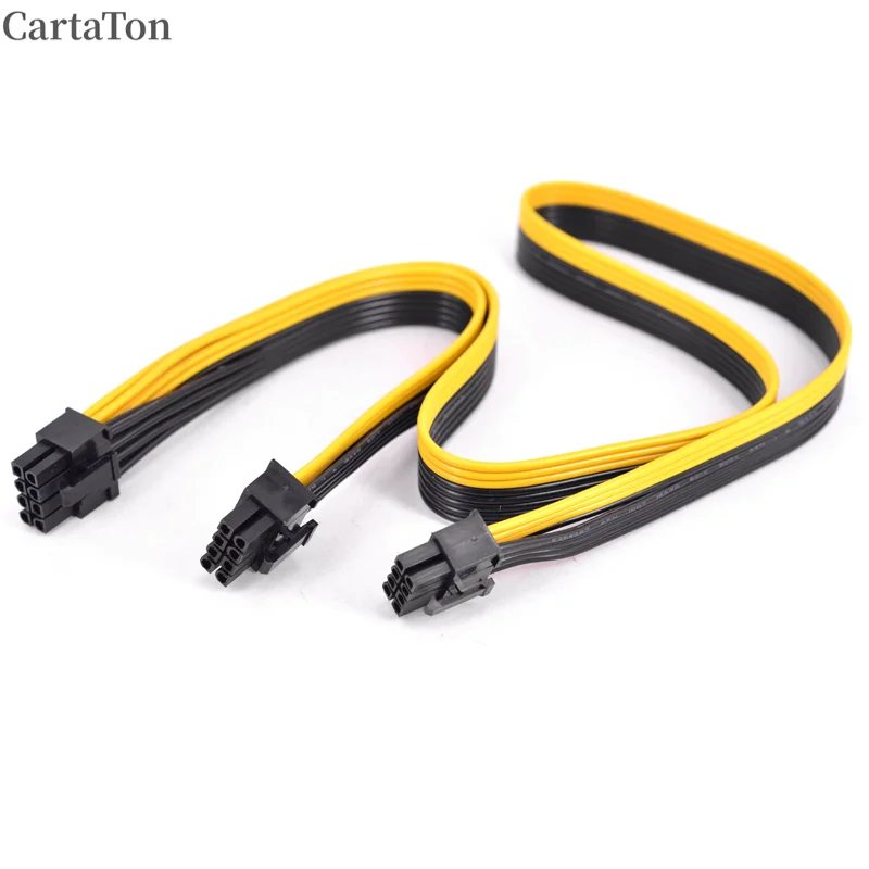 PCI-e 8Pin to 2 Port 6+2 Pin Power Supply Cable PCI express Graphics Card 6+2pin Male to 8 Pin Male For Silverstone Modular PSU