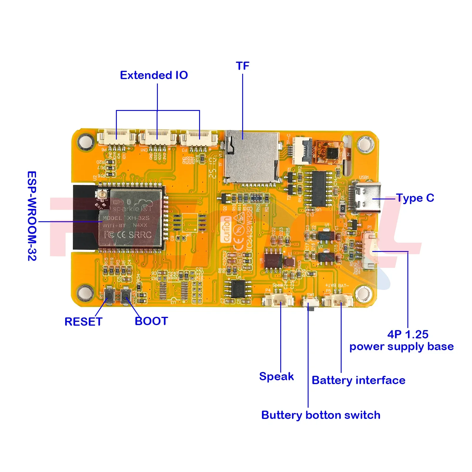 JC2432W328C ESP32 2.8 inch LCD Display WIFI+BT Module TFT HMI 240*320 ST7789 Driver 2.8
