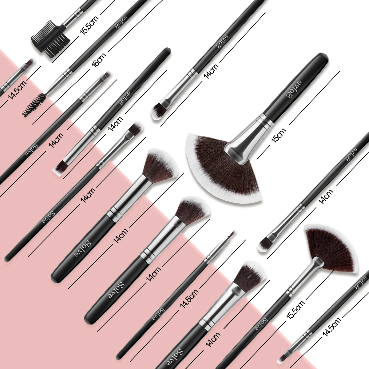 VANDER New Style Black 32pcs Makeup Brushes Set Premium Soft Cosmetic Powder Blending Foundation Eyeshadow Blush Brush Set Kit