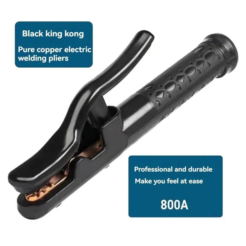 A84E-800A Groud Welding Earth Clamp Clip Set Thickened Copper Body Welding Pliers Anti-Scald Repair Tools