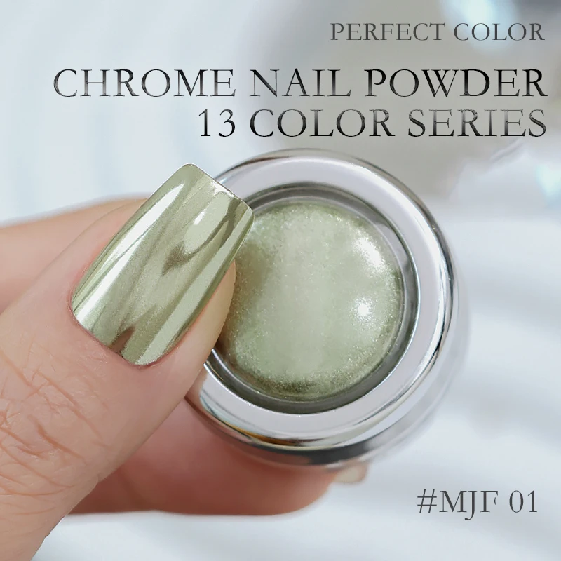 Chrom-Nagelpulver, 13-Farben-Serie, Spiegel-Metallic-Effekt, Premium-Salon-Nagelglitter, Maniküre-Pigmente für Nageldesign, 0,5 – Detail 17