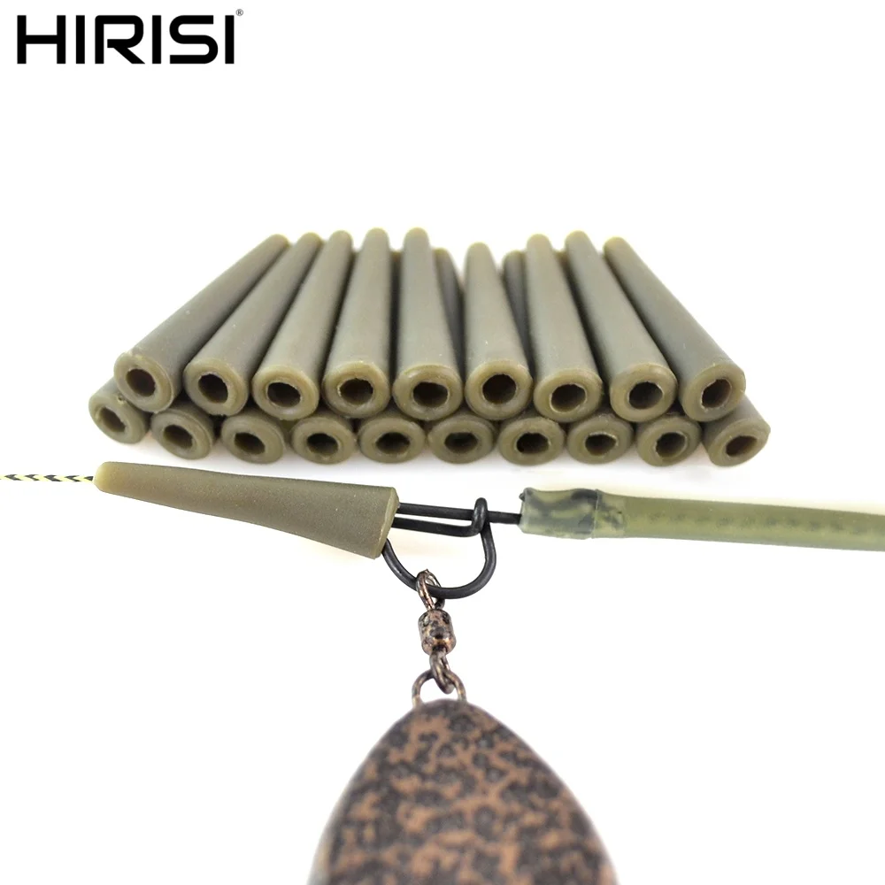 

Hirisi 20PCS Cone Shaped Lead Clips with Tail Rubber Sleeves for Carp Rigs AE060