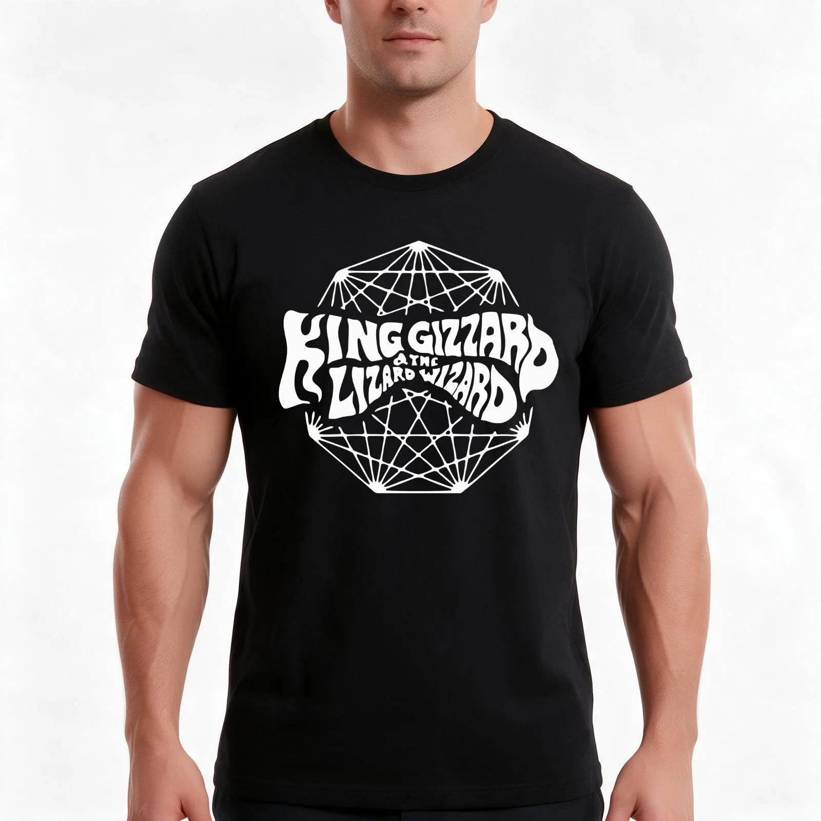 King gizzard the lizard wizard T-Shirt, Summer Casual Cotton Tee, Oversized Streetwear Tops, Vintage Graphic Print, 100% Cotton