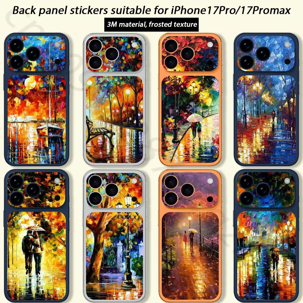 

L-Leonid A- Afremov Oil Painting TICKET Decal Skin Wrap for iPhone 17 Pro/Pro max Protective Film for Back, Frame, Camera