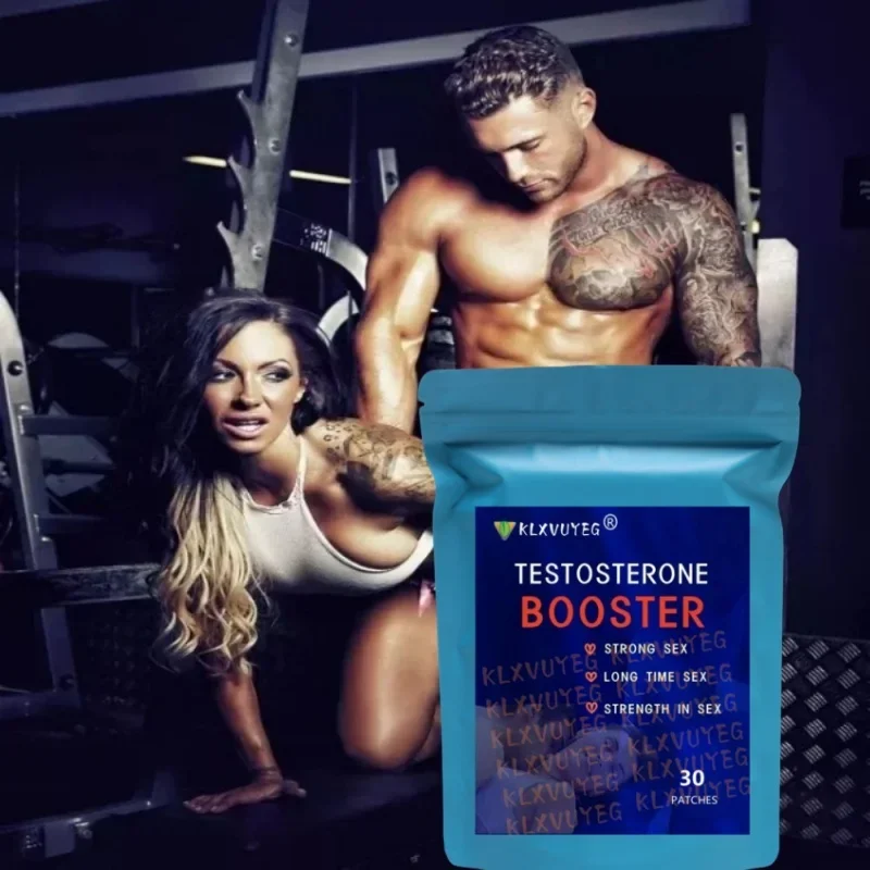 Testosterone Booster for Men with Horny Goat Weed, L-Arganine, Maca Root Transdermal Patches Energy Stamina Strength 30 Patches