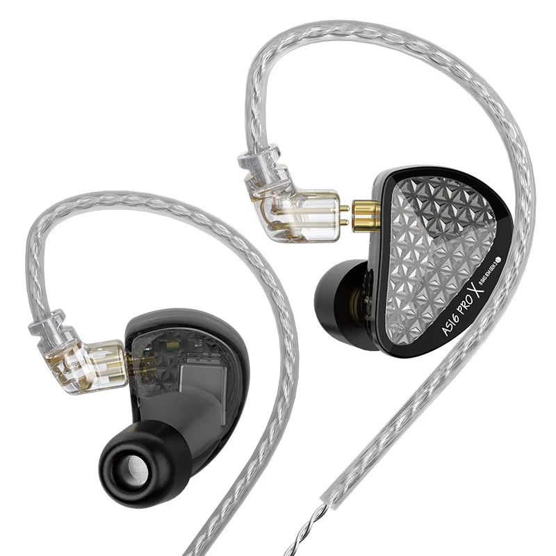 Pre-order KZ AS16 PRO X IEM 16BA HiFi Wired Earbuds with Precision Electronic Crossover, Sparkling Diamond-Like Design