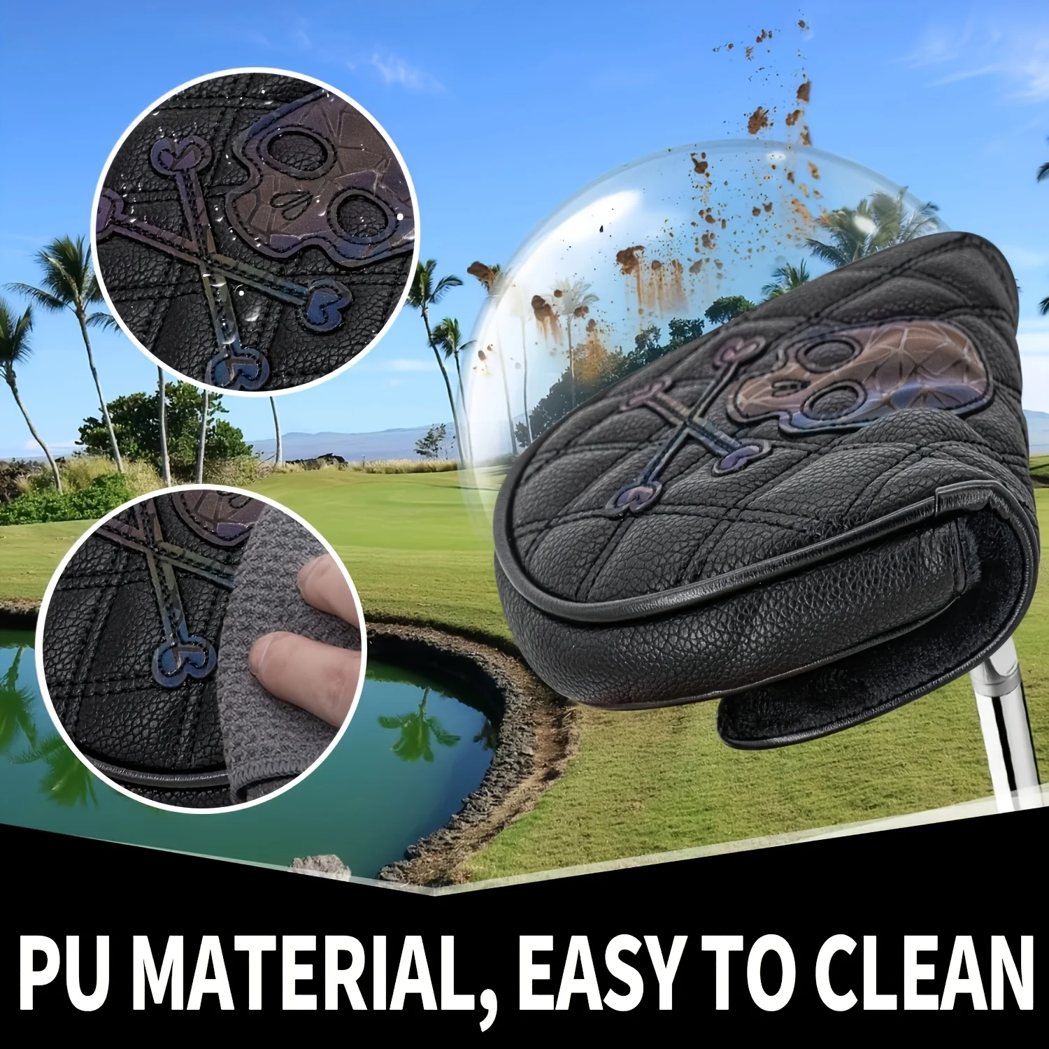 1pc Gradient Skull Design Putter Cover - A Protective, Durable, And Minimalist Accessory for Golf Enthusiasts view 4