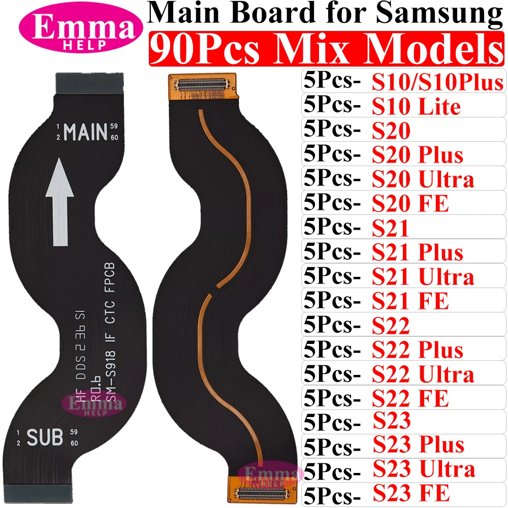 5-90Pcs Mainboard Flex Cable Motherboard Dock For Samsung S20 S21 S23 Plus Ultra A21S A51 A33 A52 A72 A70 Connector Main Board