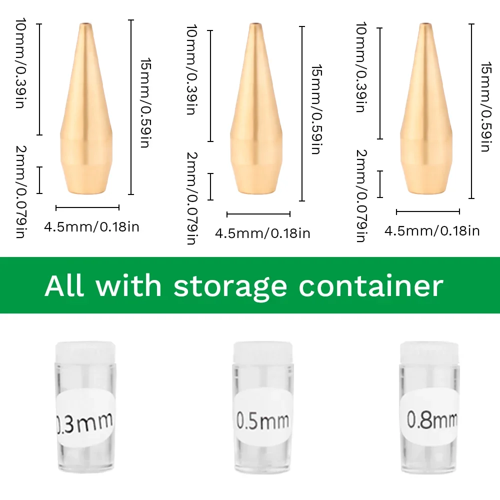 0,3mm, 0,5mm, 0,8mm Airbrush Kompression fit Düse Airbrush Nadel Düse Kappe Ersatzteile für Airbrush Zubehör