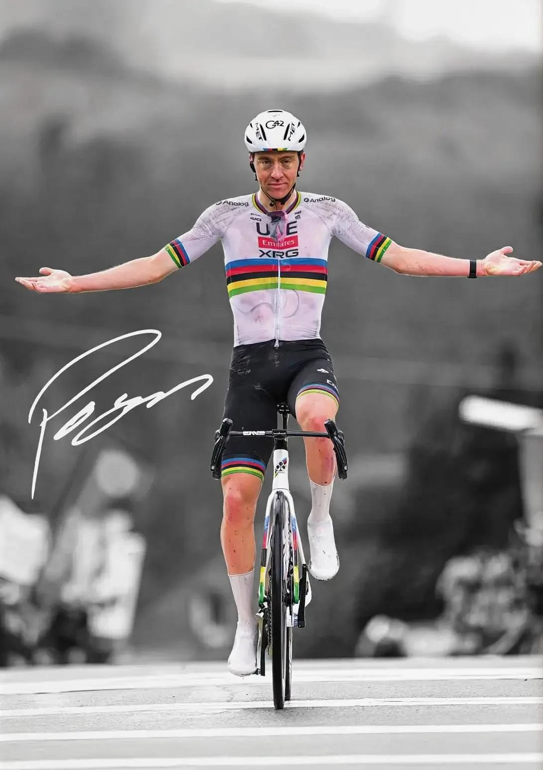 Radfahren Weltmeister Tadej Pogacar Poster Sport Drucke Mathieu Van Der Poel Leinwand Malerei Wand Kunst Bild Home Room De