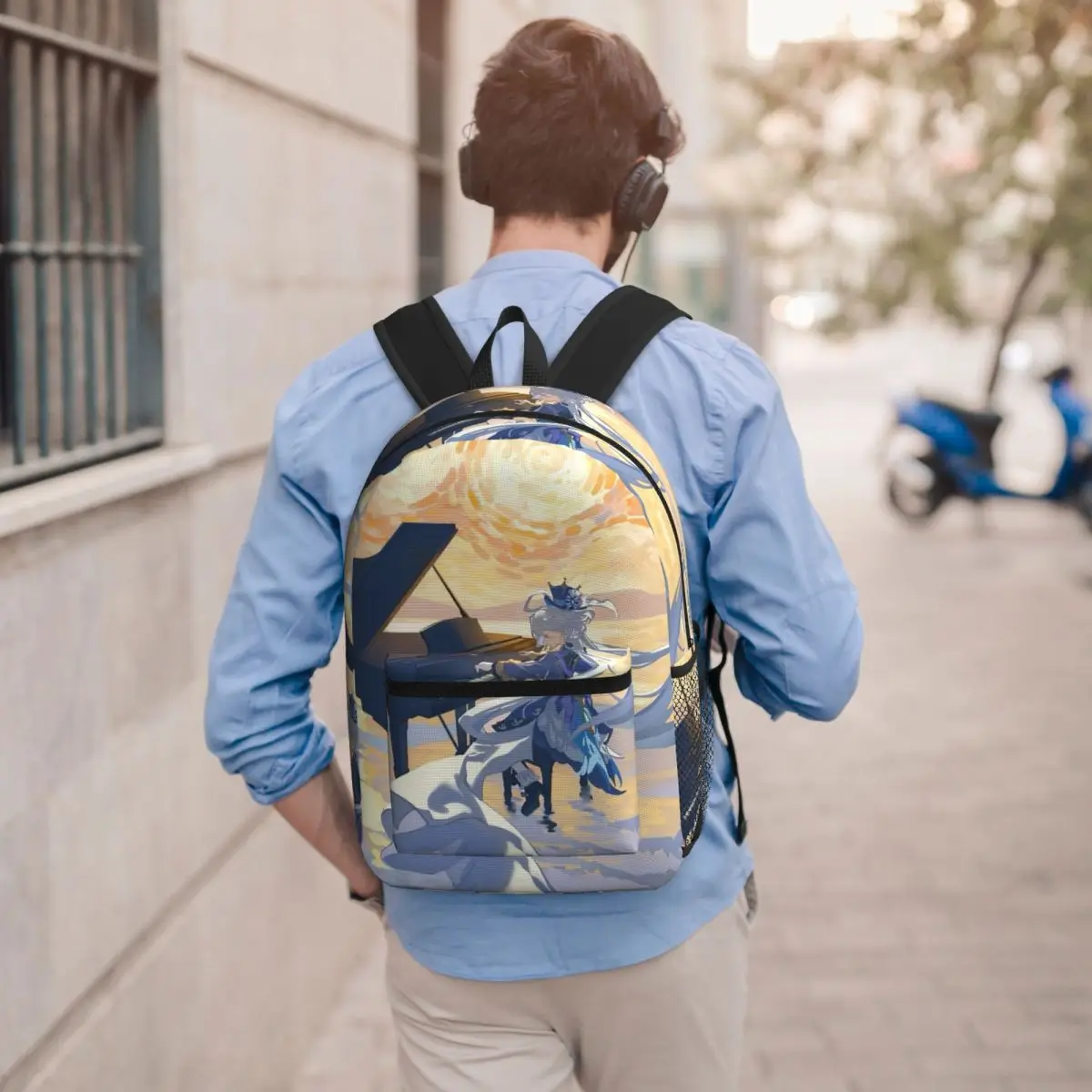 Furina Genshin Impact Game Student Backpack School Bag Hiking Travel Daypack for Men Women Bookbag Shoulder Bags
